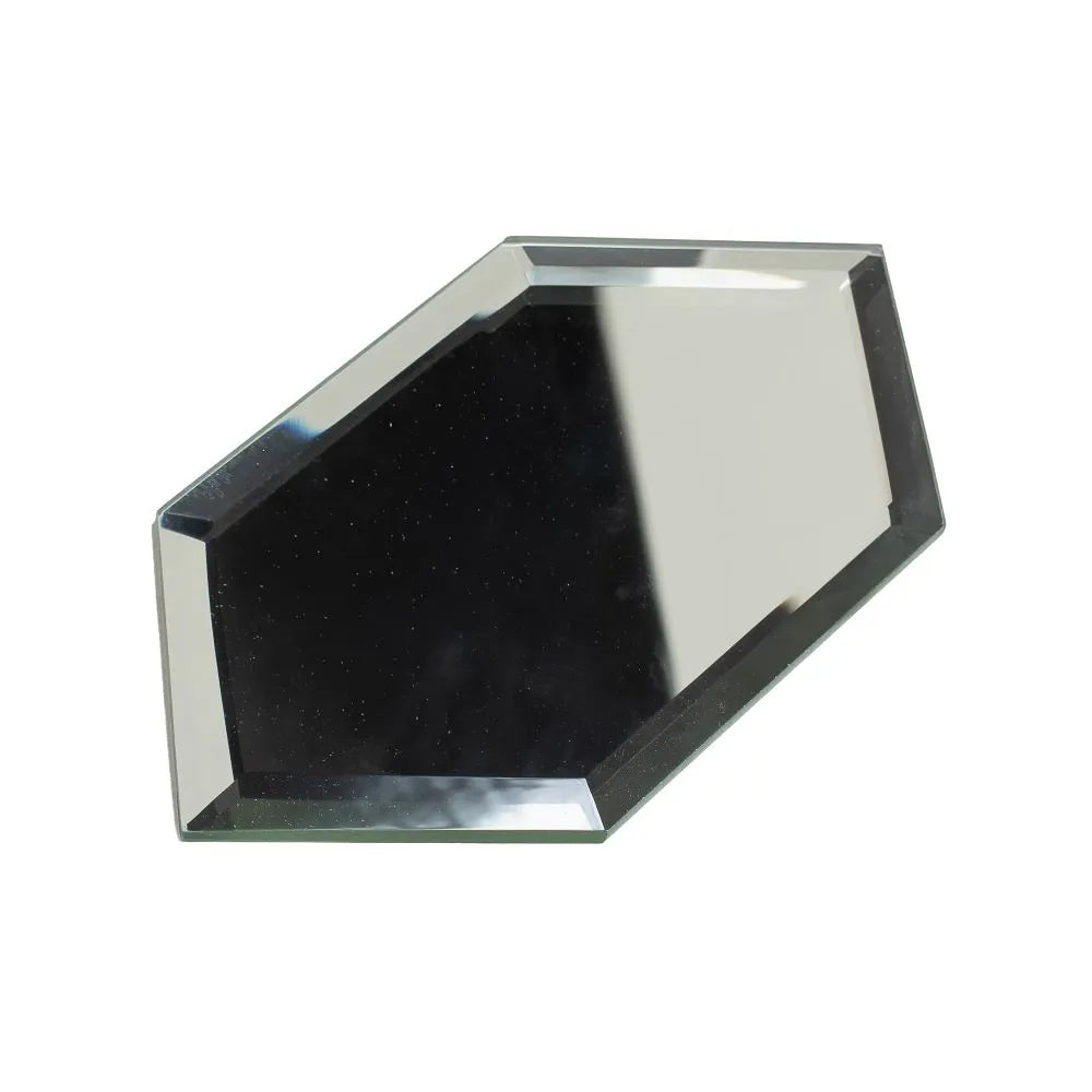4x8 Beveled Clear Mirror Glass Hexagon Tile | Tile Club