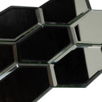 4x8 Beveled Clear Mirror Glass Hexagon Tile | Tile Club