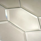 4x8 Beveled Clear Mirror Glass Hexagon Tile | Tile Club