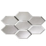 4x8 Beveled Clear Mirror Glass Hexagon Tile