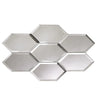 4x8 Beveled Clear Mirror Glass Hexagon Tile