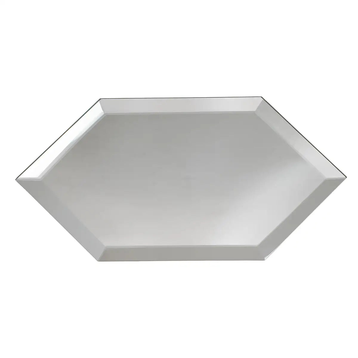 4x8 Beveled Clear Mirror Glass Hexagon Tile Sample | Tile Club
