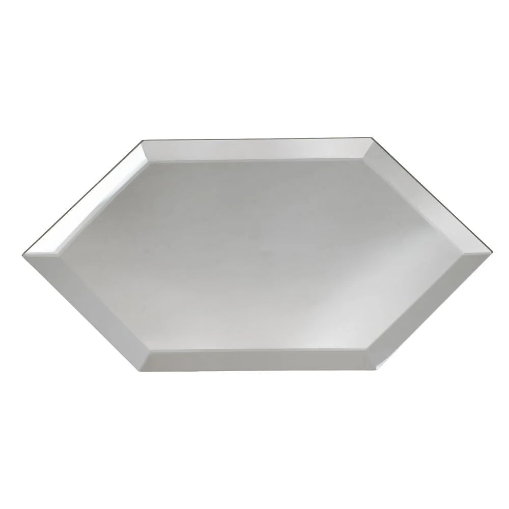 4x8 Beveled Clear Mirror Glass Hexagon Tile | Tile Club