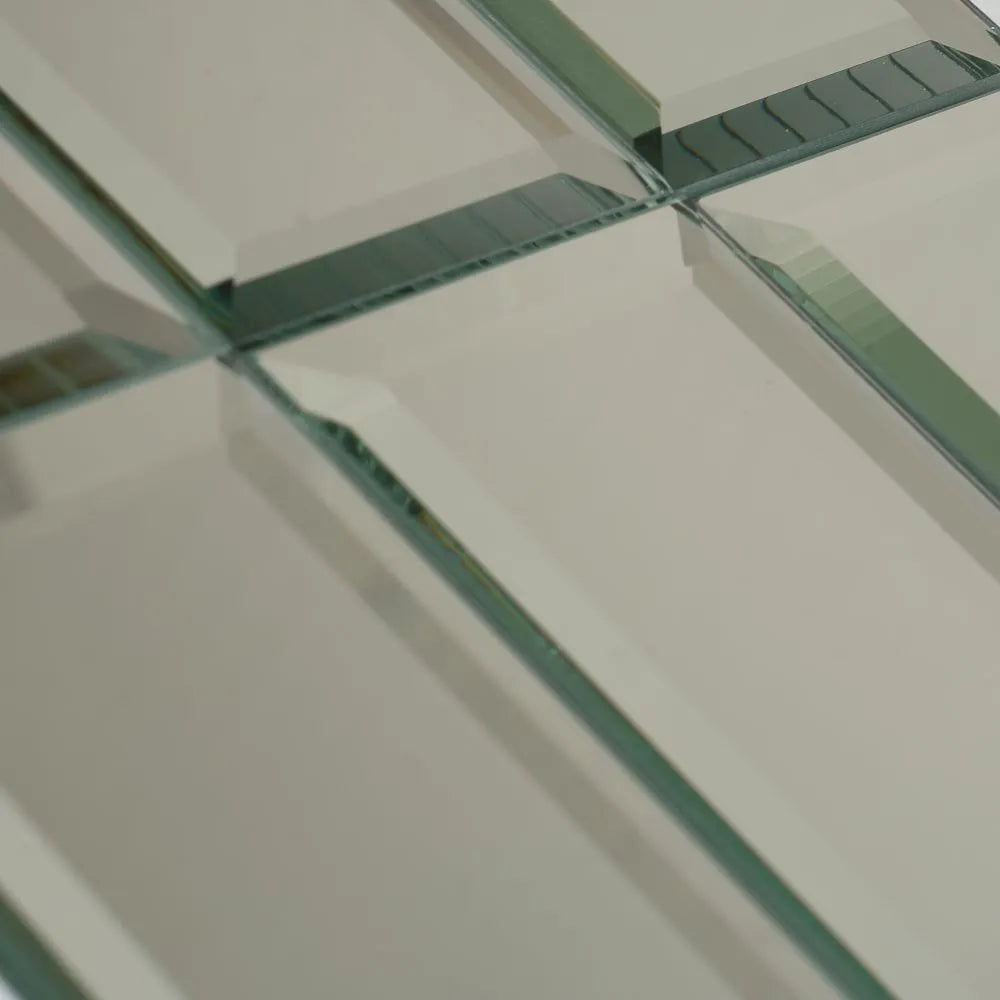 3x12 Beveled Clear Mirror Glass Subway Tile | Tile Club