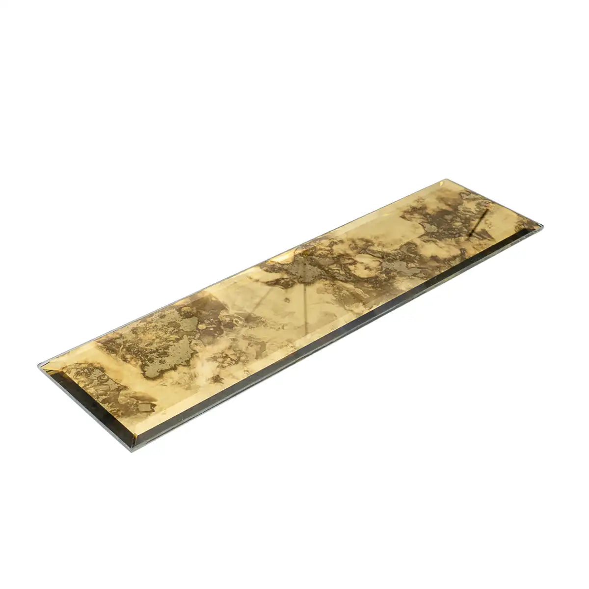 3x12 Beveled Antique Gold Mirror Glass Subway Tile | Tile Club