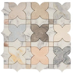 Multicolor Stars and Marble Mosaic Tile | Tile Club