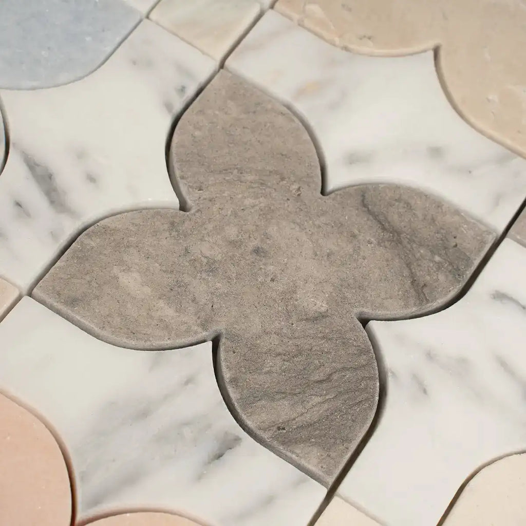 Multicolor Stars and Marble Mosaic Tile | Tile Club