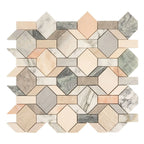 Pastello Diamond and Dash Marble Mosaic Tile | Tile Club