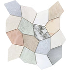 Pastello Polygon Marble Mosaic Tile | Tile Club