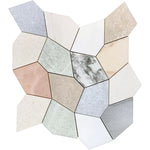 Pastello Polygon Marble Mosaic Tile | Tile Club