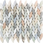 Pastello Leaf Marble Mosaic Tile | Tile Club