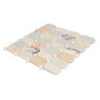 Pastello Multicolor Oval Marble Mosaic Tile | Tile Club