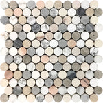 Pastello Marble Penny Round Mosaic Tile