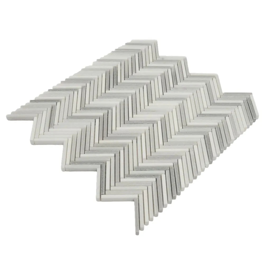 Sticks Equator Marble Polished Mosaic Tile