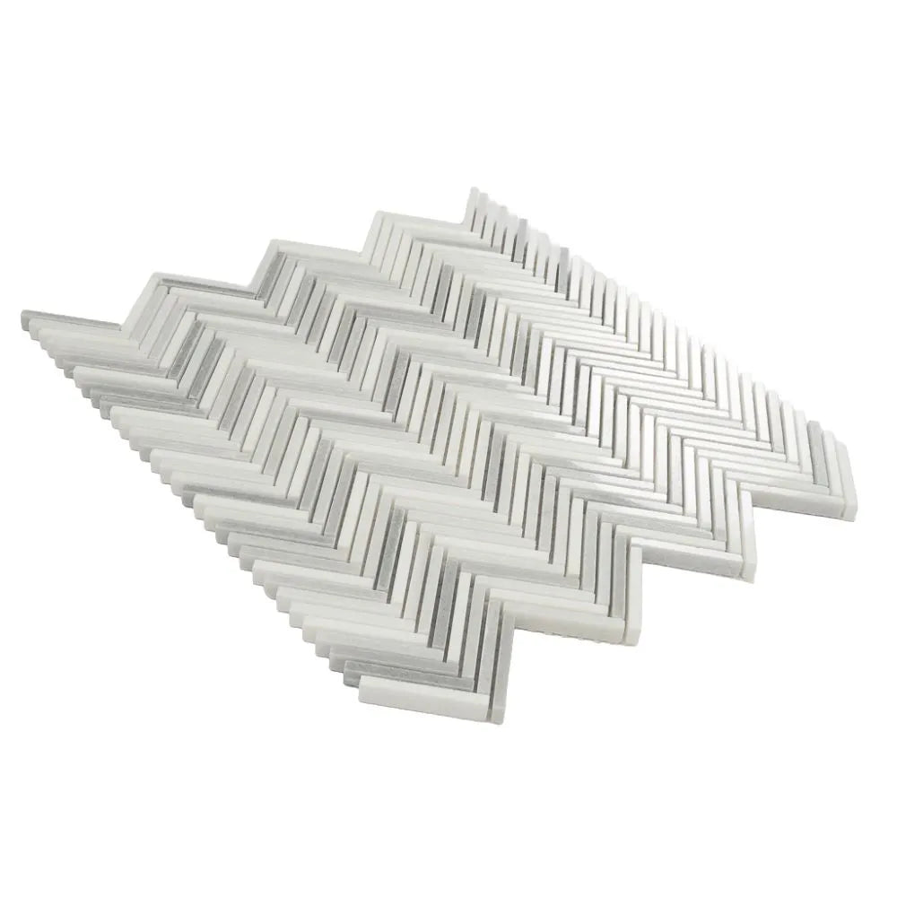 Sticks Equator Marble Polished Mosaic Tile