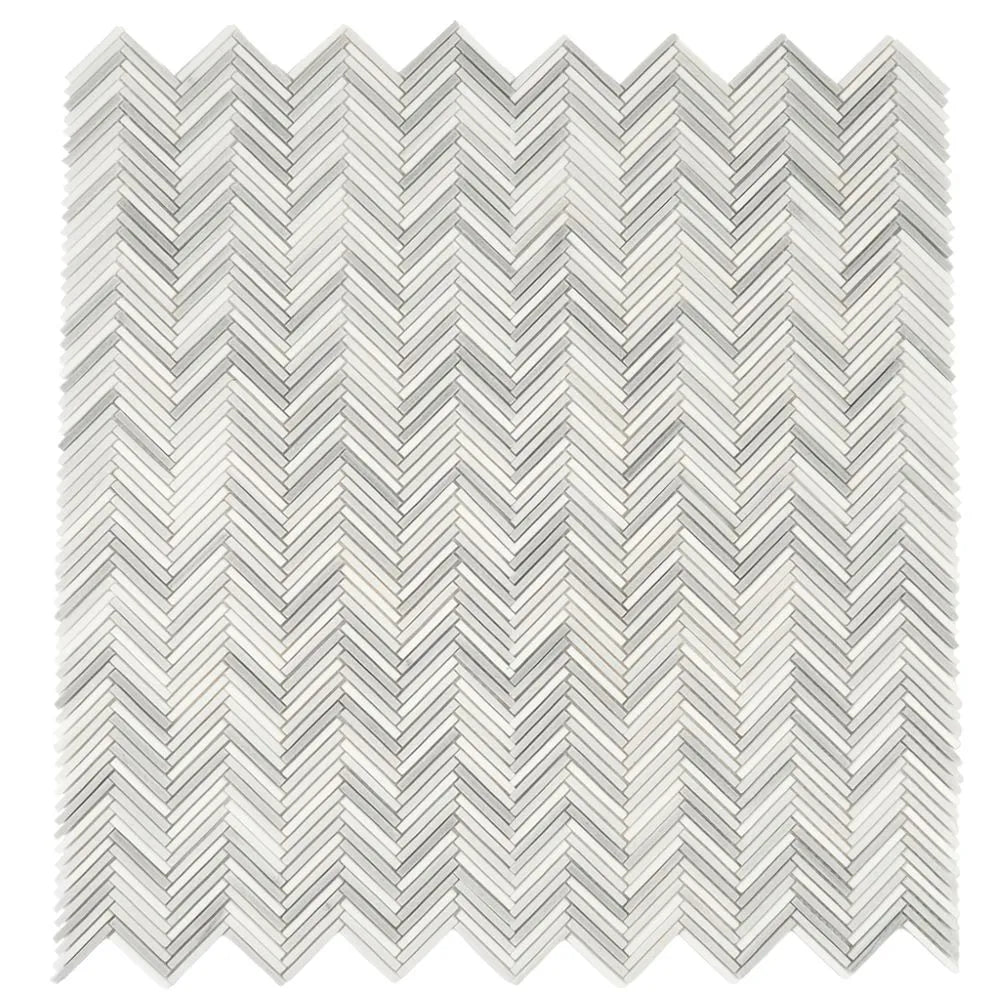 Sticks Equator Marble Polished Mosaic Tile
