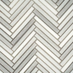 Sticks Equator Marble Polished Mosaic Tile