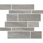 Quartz Gray Stacked Brick Porcelain Tile Sample | Tile Club