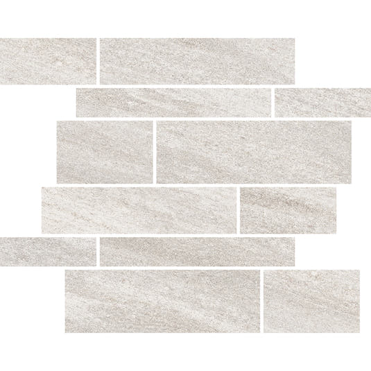 Quartz Bianco Stacked Brick Porcelain Tile | Tile Club