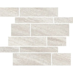 Quartz Bianco Stacked Brick Porcelain Tile Sample | Tile Club
