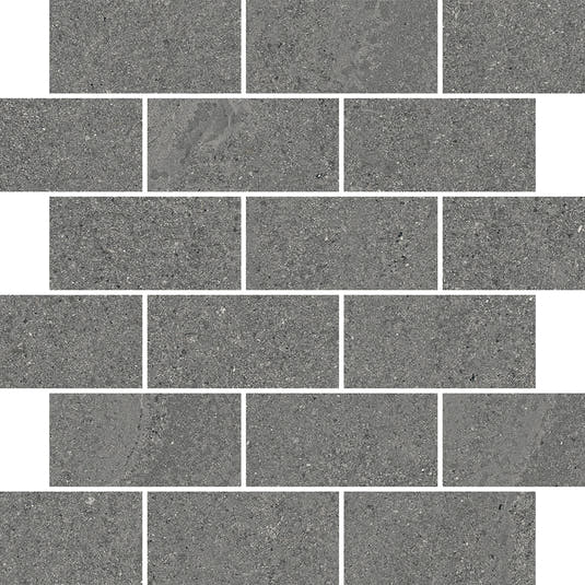 Newport Anthracite Concrete Look Brick Mosaic Tile 12x12 | Tile Club