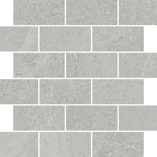 Newport Cold Gray Concrete Look Brick Mosaic Tile Sample 12x12 | Tile Club