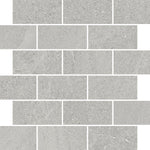 Newport Cold Gray Concrete Look Brick Mosaic Tile Sample 12x12 | Tile Club