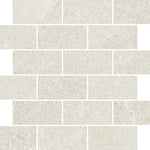 Newport White Concrete Look Brick Mosaic Tile Sample 12x12 | Tile Club