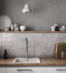 French Country Kitchen Style with Mallorca Grey Ceramic Tile 