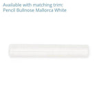 Mallorca White Ceramic Subway Tile 2.5x8 | Tile Club