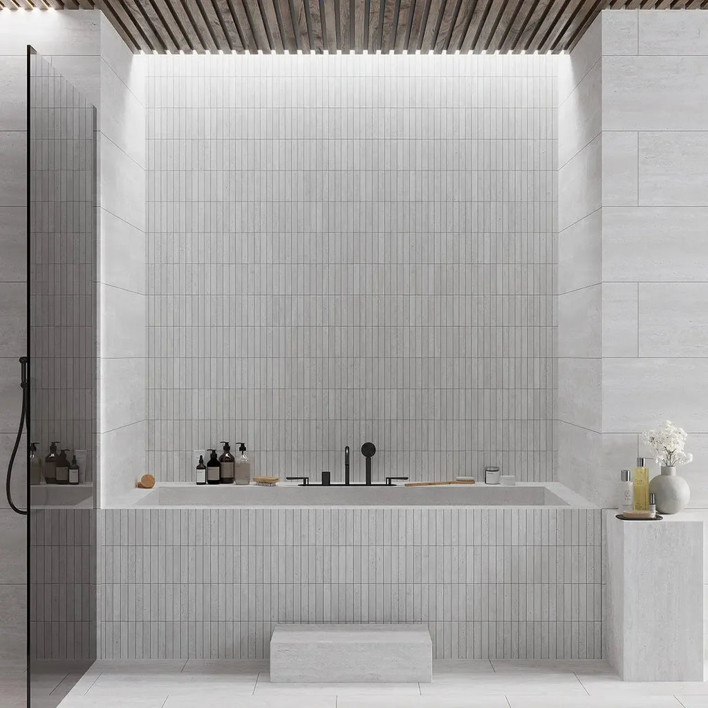 Mammoth Silver KitKat Stone Look Ceramic Tile | Tile Club