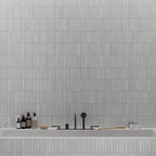 Mammoth Silver KitKat Stone Look Ceramic Tile Bathroom
