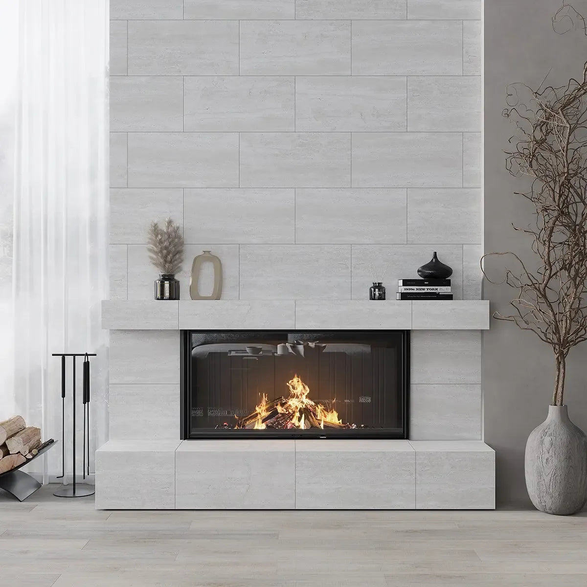 Mammoth Silver Stone Look Porcelain Tile 12" x 24 | Tile Club