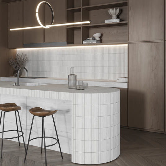 Mammoth White KitKat Stone Look Ceramic Tile | Tile Club