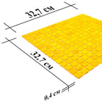 Marigold Mixed Squares Glass Pool Tile | Tile Club