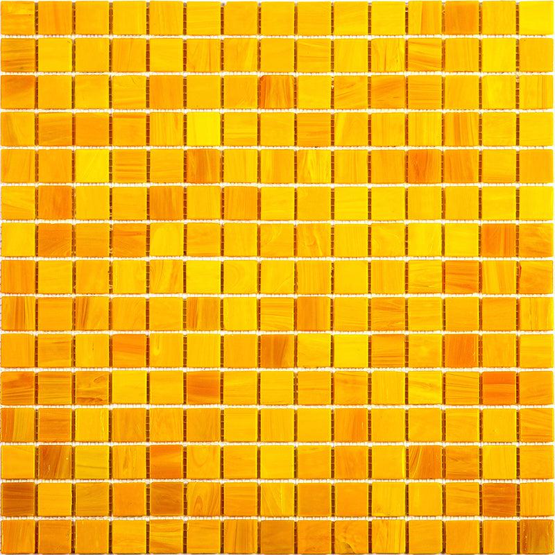 Marigold Mixed Glossy Squares Glass Pool Tile