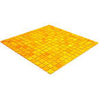 Marigold Mixed Squares Glass Pool Tile | Tile Club