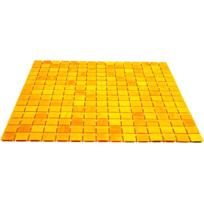 Marigold Mixed Squares Glass Pool Tile | Tile Club