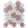 Meadow Norwegian Rose Flower Marble Mosaic Tile