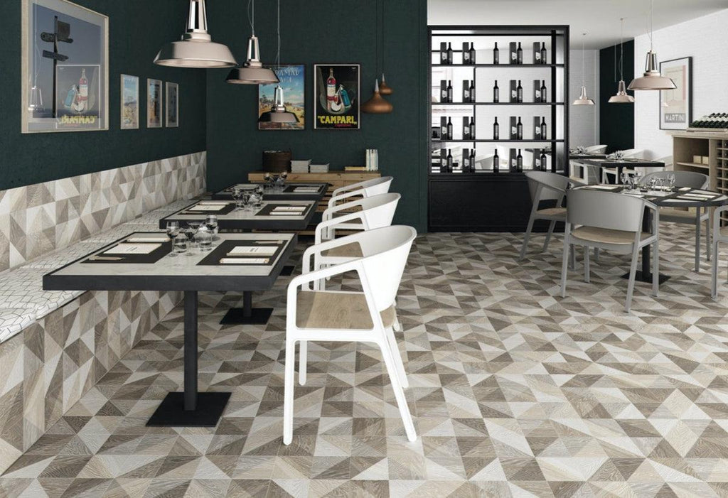 Melange Natural Geometric Porcelain Tile | Tile Club