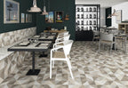 Melange Natural Geometric Porcelain Tile | Tile Club