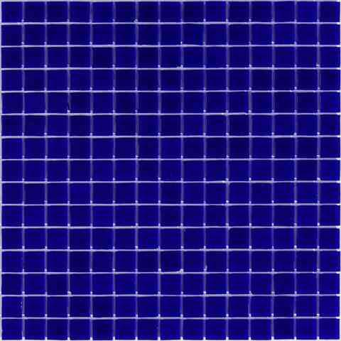 Midnight Blue Squares Glass Pool Tile