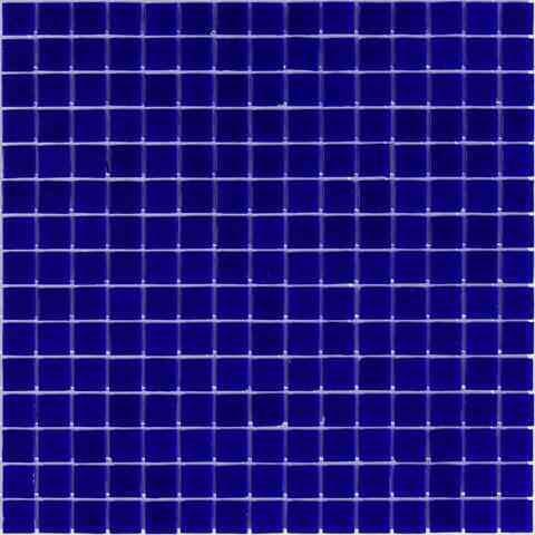 Midnight Blue Squares Glass Pool Tile