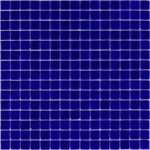 Midnight Blue Squares Glass Pool Tile Sample
