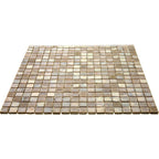 Milk Chocolate Mixed Squares Glass Pool Tile | Tile Club