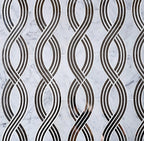 carrara mirror ribbon mosaic tile