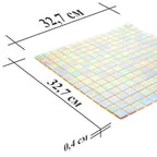 Misty Pearl Squares Glass Pool Tile | Tile Club