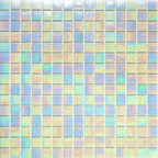 Misty Pearl Squares Glass Pool Tile
