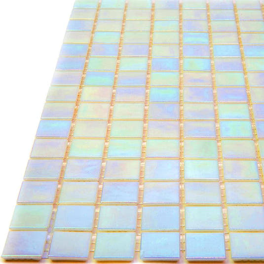 Misty Pearl Squares Glass Pool Tile | Tile Club