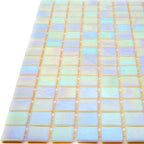 Misty Pearl Squares Glass Pool Tile | Tile Club